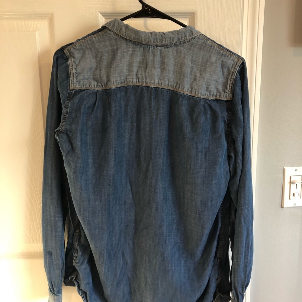 Denim chambray button down